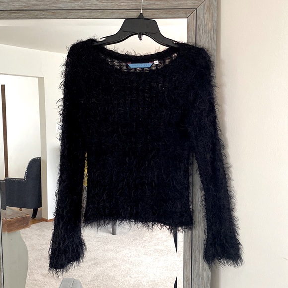 Johnny Was Tops - Johnny Was, M, mohair loose knit long sleeve crewneck top / sweater, beautiful!!